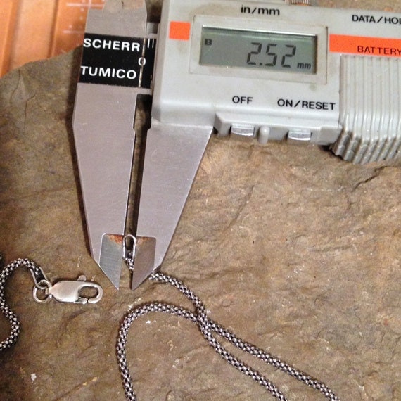 1 Necklace Chain OXIDIZED Sterling Silver - Finished 20 inches Ready to Wear Speciality Snake Style - Legacy Silver Supplies CH117