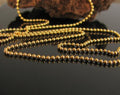 Gold Necklace - 18 Inch  14kt  Gold Filled Beaded Ball Chain  Finished 1.2mm CH111