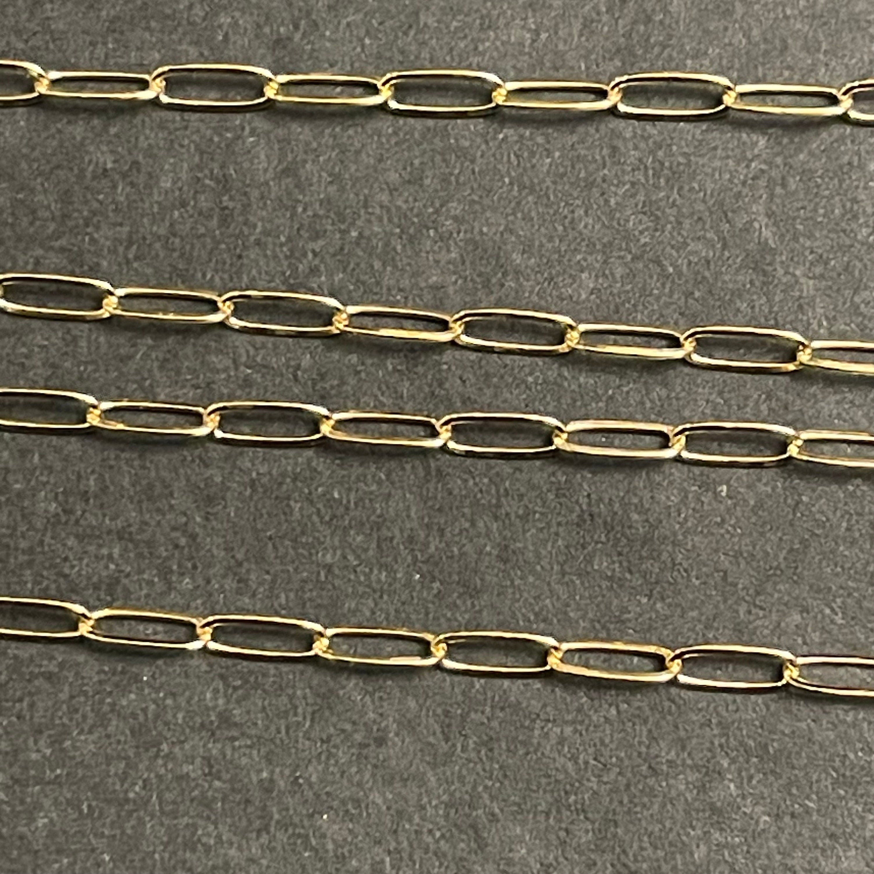 Necklace Chain - Paperclip Style- Gold Filled - 2mm - Ready to wear - Spring Ring Clasp - 16 Inch - 18 Inch - 24 Inch - Legacy - CH132