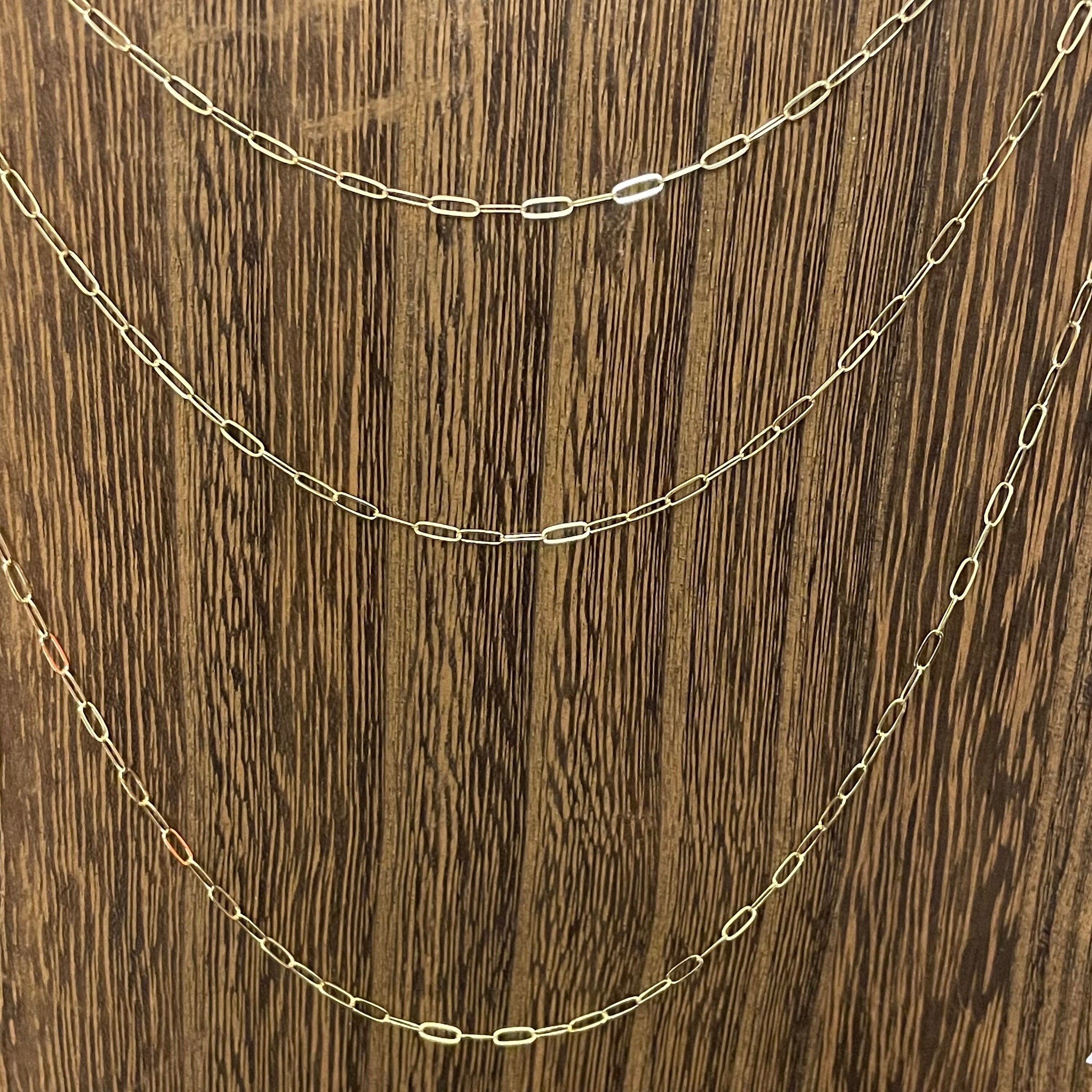 Necklace Chain - Paperclip Style- Gold Filled - 2mm - Ready to wear - Spring Ring Clasp - 16 Inch - 18 Inch - 24 Inch - Legacy - CH132