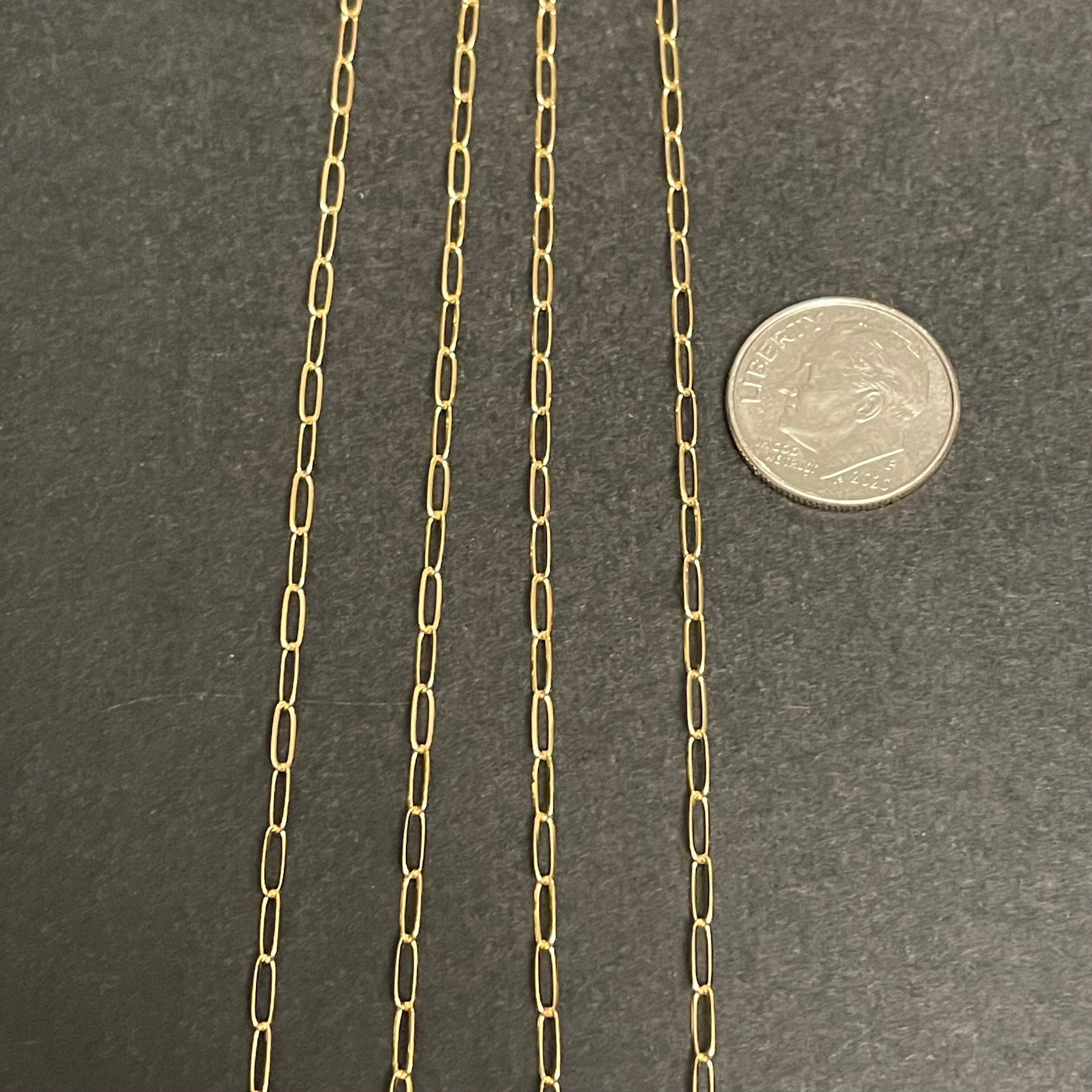 Necklace Chain - Paperclip Style- Gold Filled - 2mm - Ready to wear - Spring Ring Clasp - 16 Inch - 18 Inch - 24 Inch - Legacy - CH132