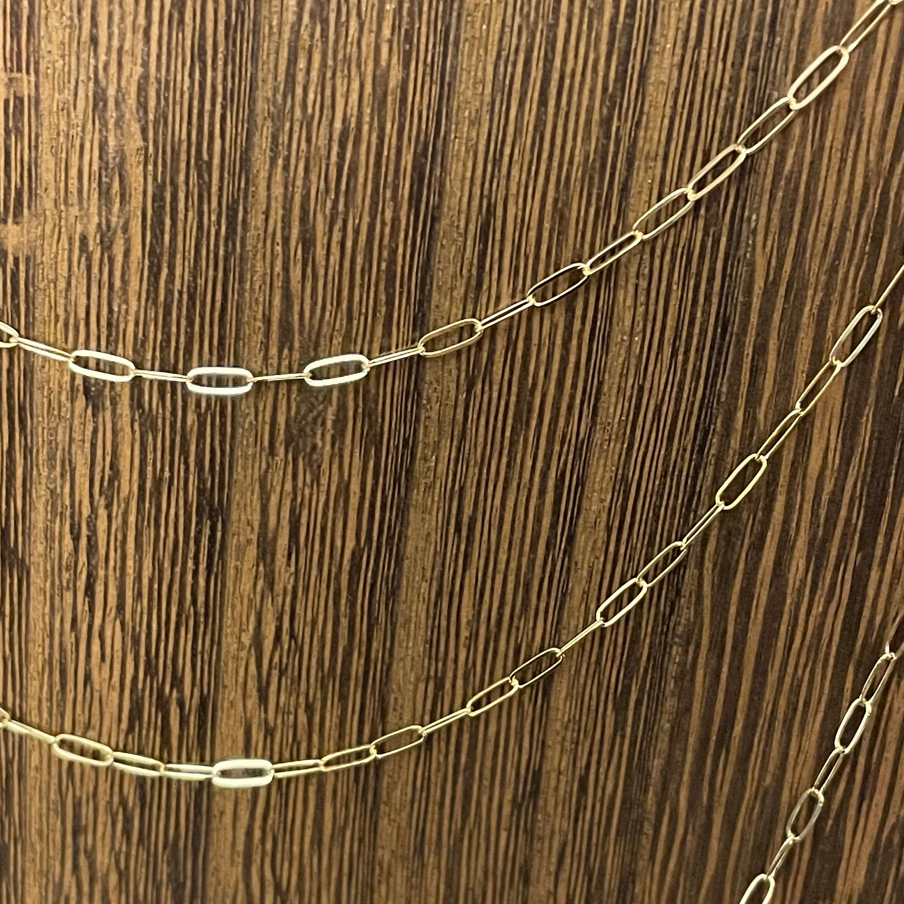 Necklace Chain - Paperclip Style- Gold Filled - 2mm - Ready to wear - Spring Ring Clasp - 16 Inch - 18 Inch - 24 Inch - Legacy - CH132