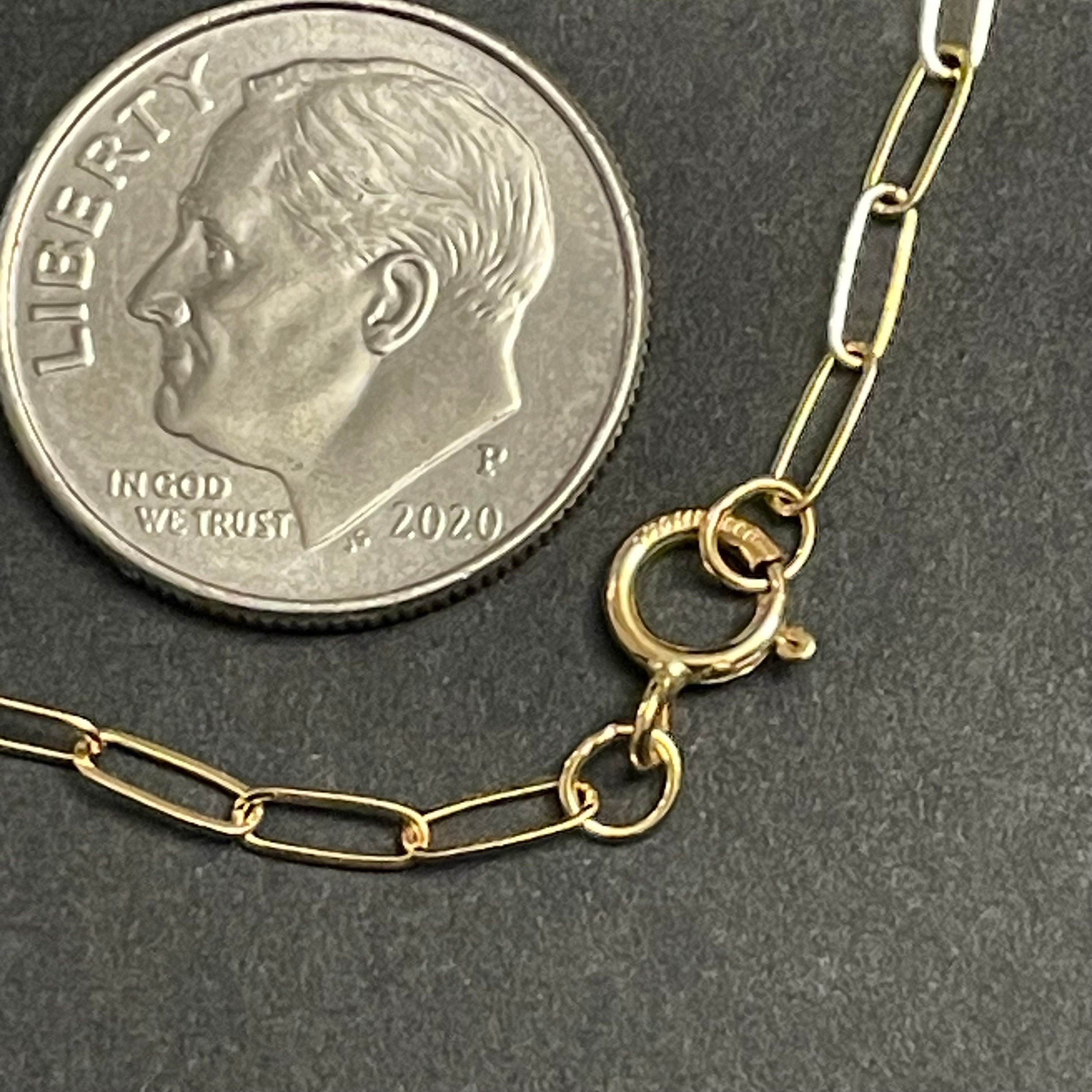 Necklace Chain - Paperclip Style- Gold Filled - 2mm - Ready to wear - Spring Ring Clasp - 16 Inch - 18 Inch - 24 Inch - Legacy - CH132