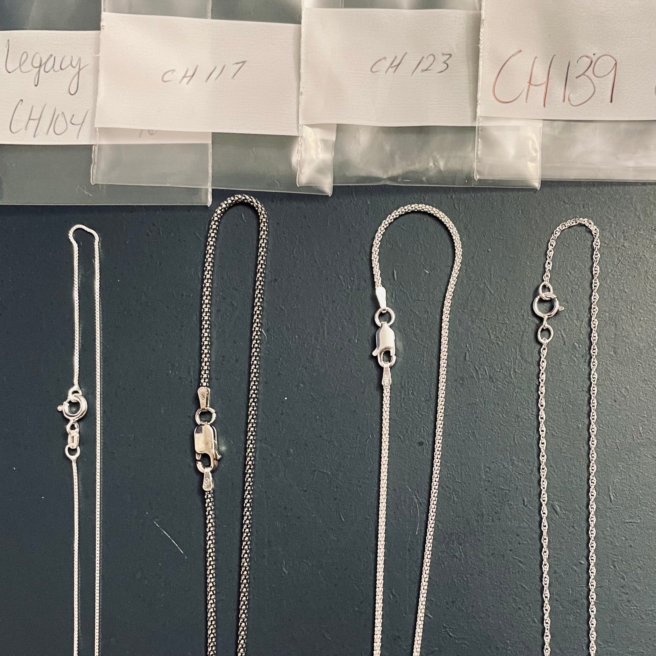 1 Necklace Chain OXIDIZED Sterling Silver - Finished 20 inches Ready to Wear Speciality Snake Style - Legacy Silver Supplies CH117