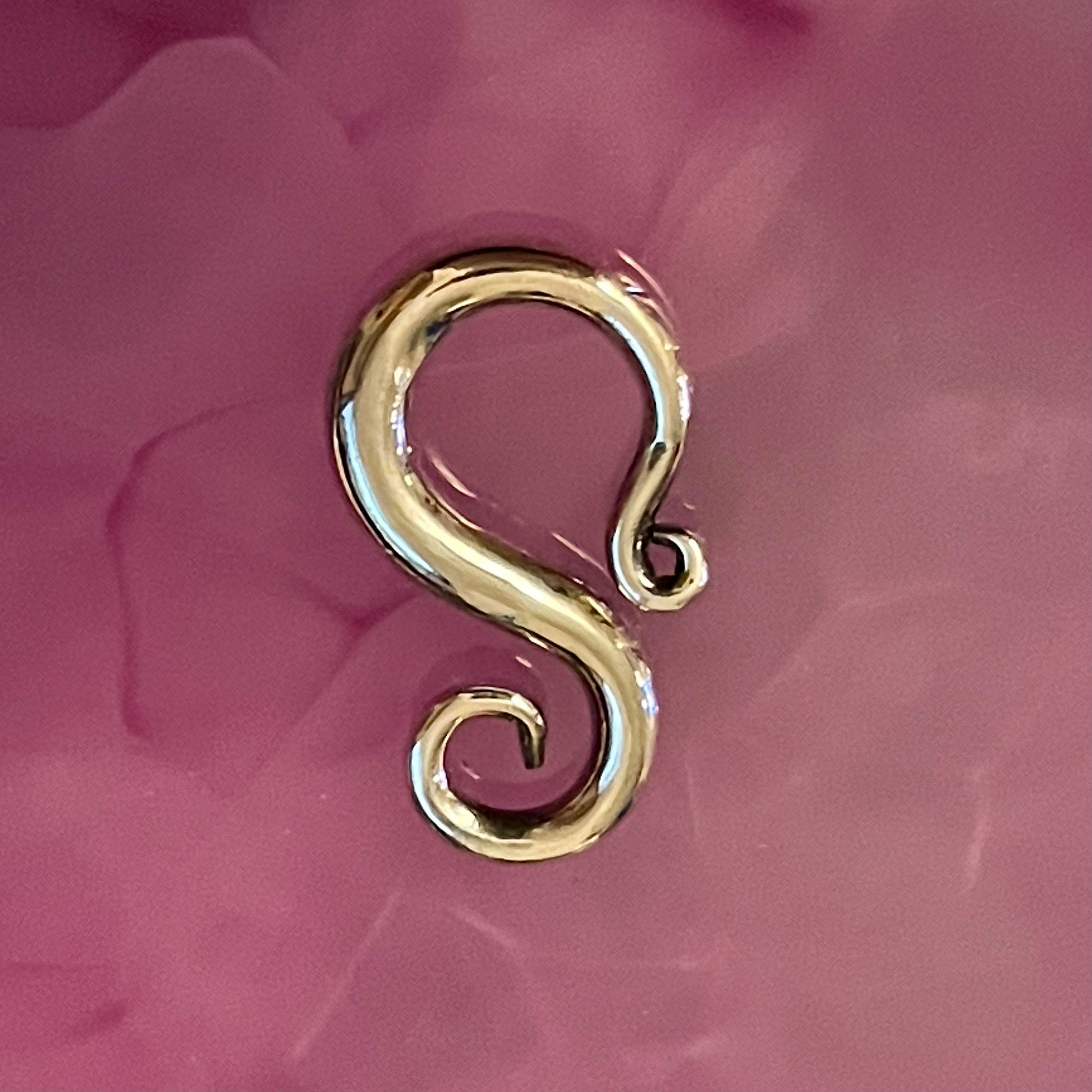 New! Curled S Removable Bail in Sterling Silver - Sexy and Sleek - Versatile - Pendant - Legacy Silver Supplies B9