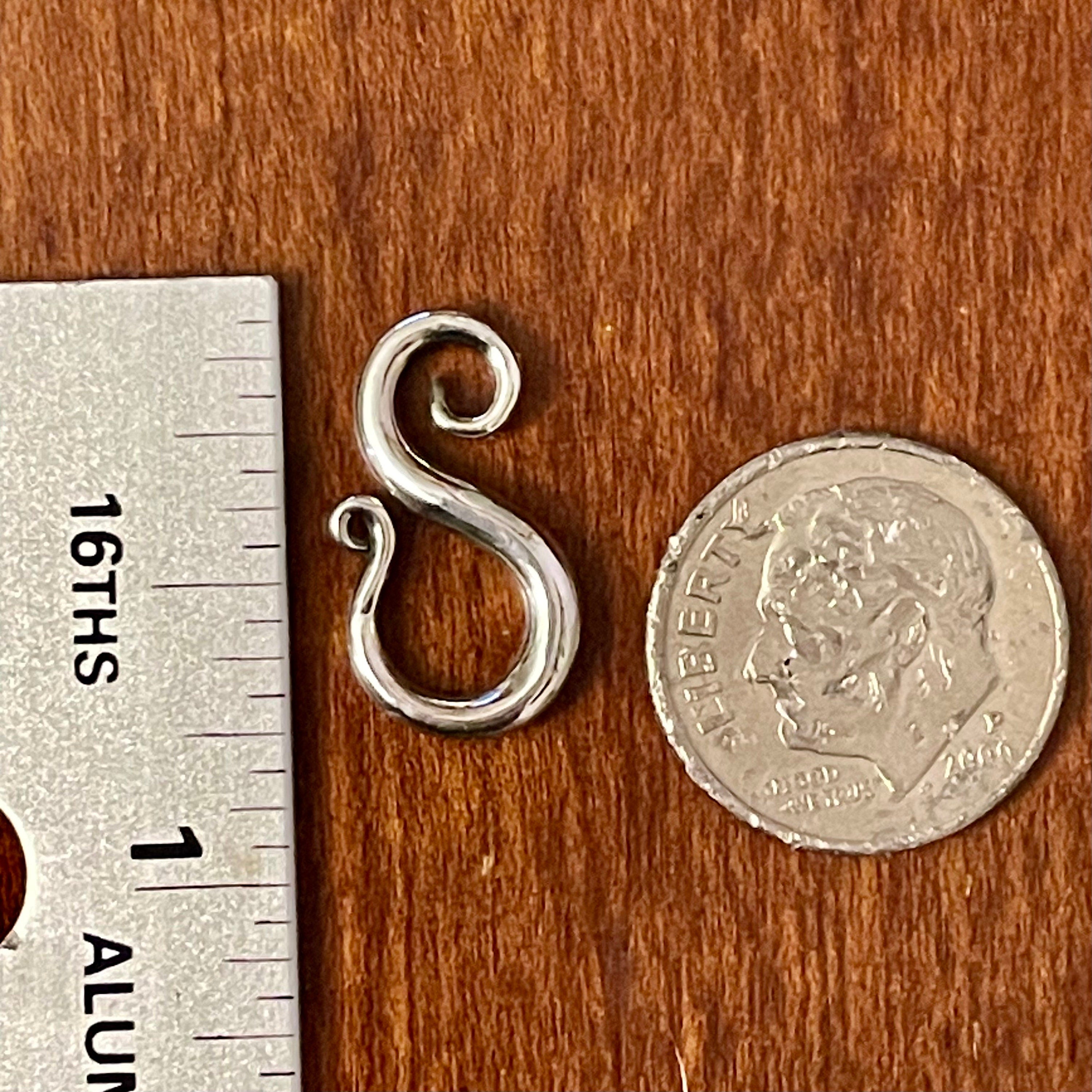 New! Curled S Removable Bail in Sterling Silver - Sexy and Sleek - Versatile - Pendant - Legacy Silver Supplies B9