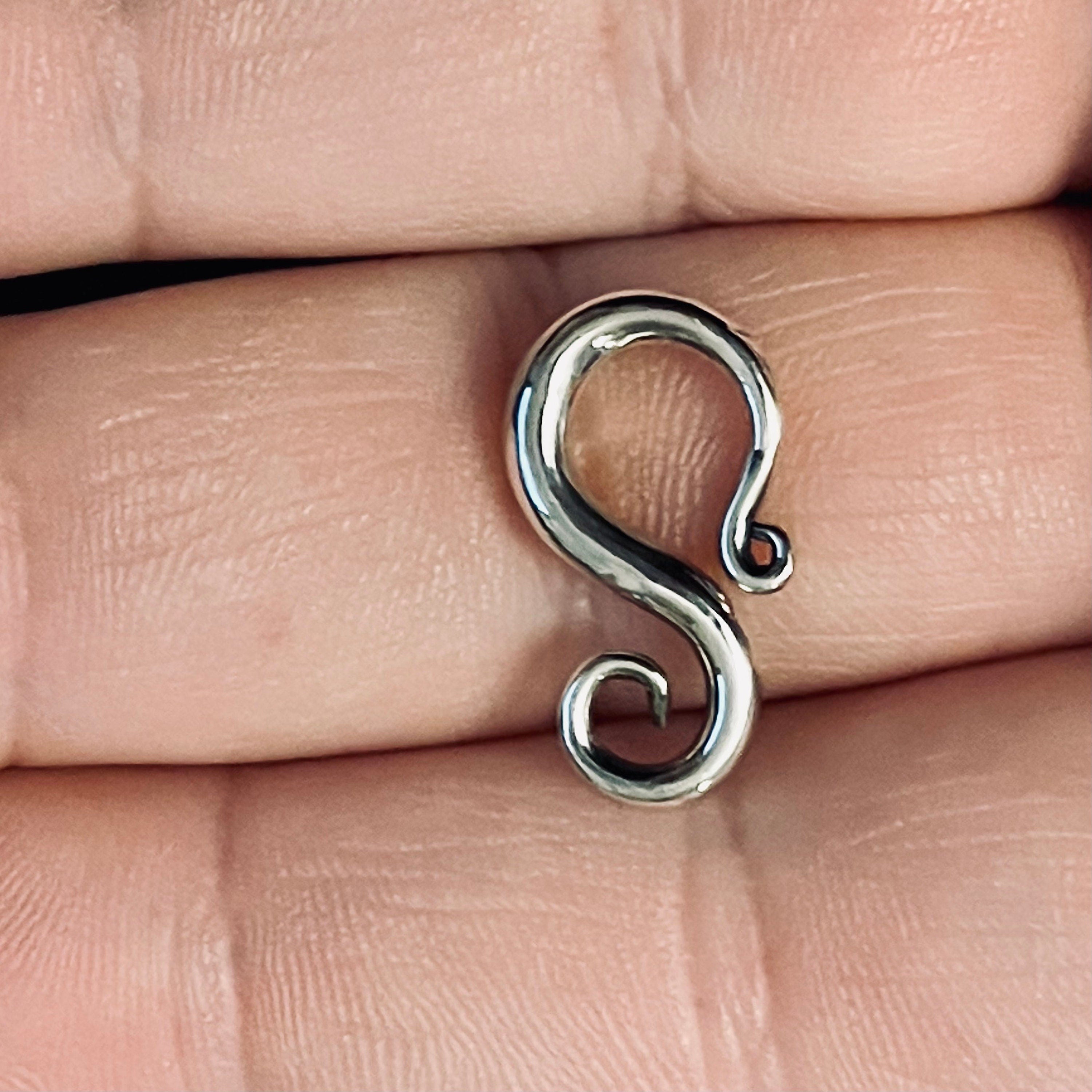 New! Curled S Removable Bail in Sterling Silver - Sexy and Sleek - Versatile - Pendant - Legacy Silver Supplies B9